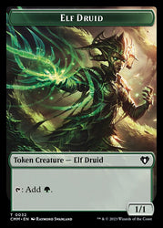 Saproling // Elf Druid Double-Sided Token [Commander Masters Tokens]