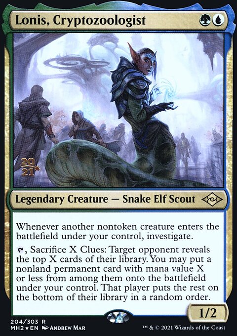 Lonis, Cryptozoologist [Modern Horizons 2 Prerelease Promos]