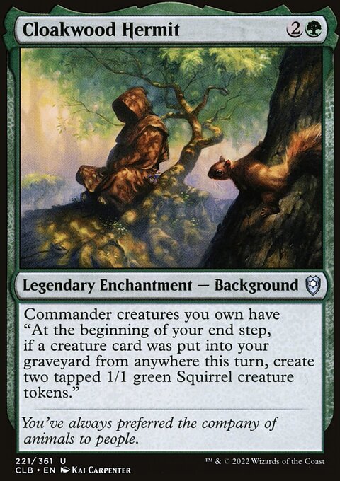 Cloakwood Hermit [Commander Legends: Battle for Baldur's Gate]