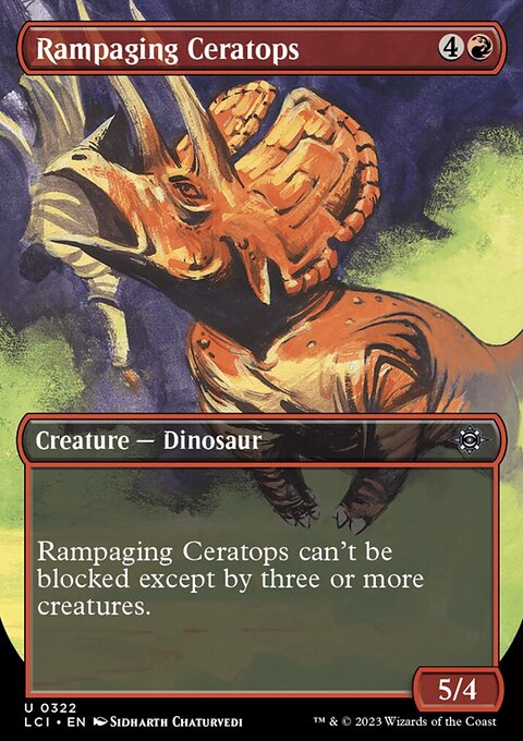 Rampaging Ceratops (Borderless) [The Lost Caverns of Ixalan]