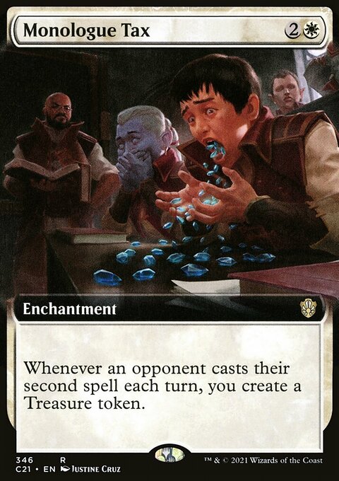 Monologue Tax (Extended Art) [Commander 2021]