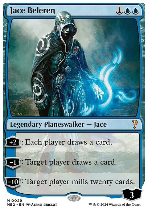 Jace Beleren (White Border) [Mystery Booster 2]