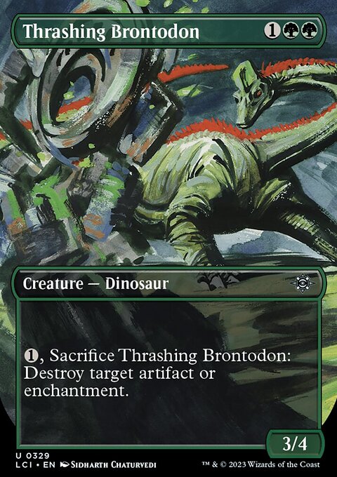 Thrashing Brontodon (Borderless) [The Lost Caverns of Ixalan]