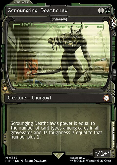Scrounging Deathclaw - Tarmogoyf (Showcase) [Fallout]