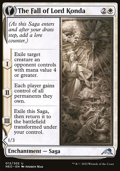 The Fall of Lord Konda // Fragment of Konda [Kamigawa: Neon Dynasty]