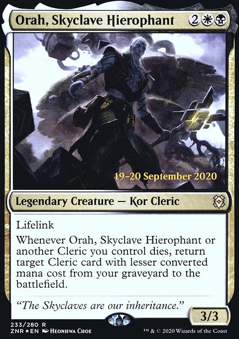 Orah, Skyclave Hierophant [Zendikar Rising Prerelease Promos]