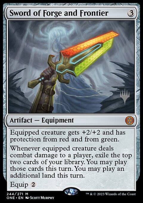 Sword of Forge and Frontier [Phyrexia: All Will Be One Prerelease Promos]