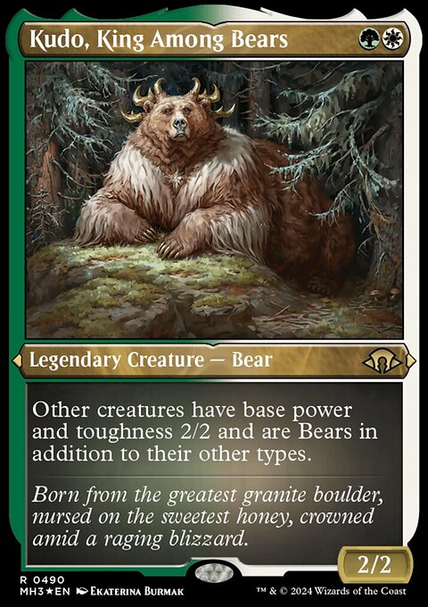 Kudo, King Among Bears (Foil Etched) [Modern Horizons 3]
