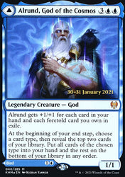 Alrund, God of the Cosmos // Hakka, Whispering Raven [Kaldheim Prerelease Promos]