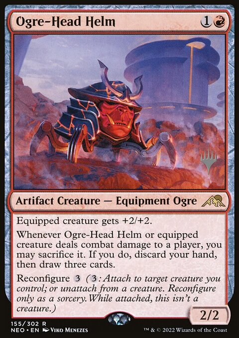 Ogre-Head Helm (Promo Pack) [Kamigawa: Neon Dynasty Promos]