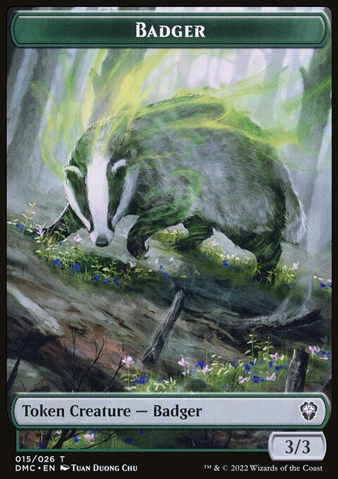 Bird (002) // Badger Double-Sided Token [Dominaria United Tokens]