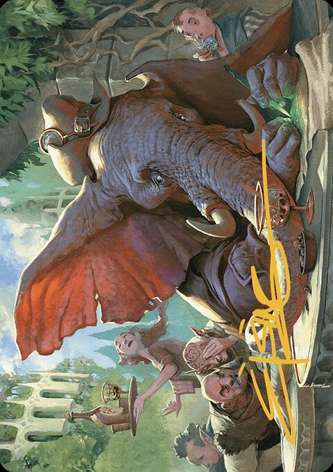 Loxodon Eavesdropper Art Card (Gold-Stamped Signature) [Murders at Karlov Manor Art Series]