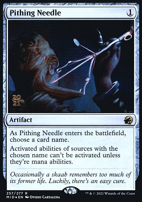 Pithing Needle [Innistrad: Midnight Hunt Prerelease Promos]
