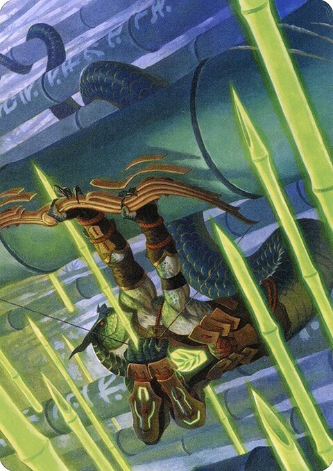 Bamboo Grove Archer Art Card [Kamigawa: Neon Dynasty Art Series]