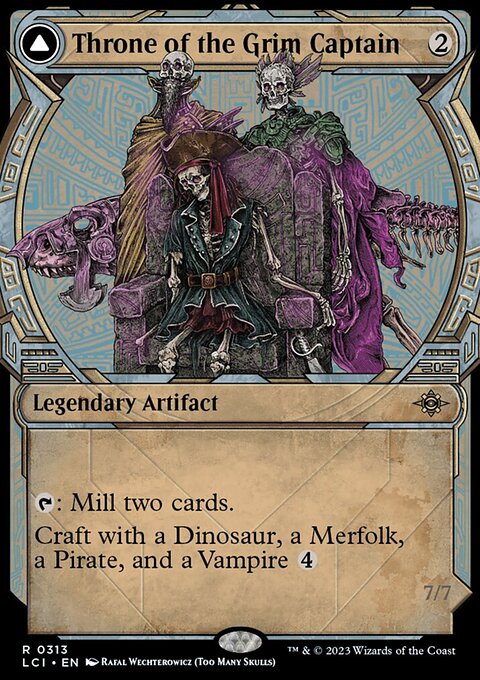 Throne of the Grim Captain // The Grim Captain (Showcase) [The Lost Caverns of Ixalan]