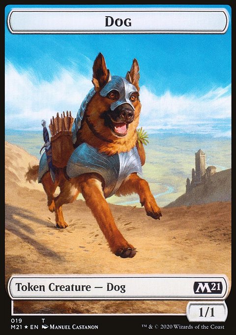 Dog // Weird Double-Sided Token [Core Set 2021 Tokens]