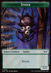 Toy // Spider Double-Sided Token [Duskmourn: House of Horror Tokens]