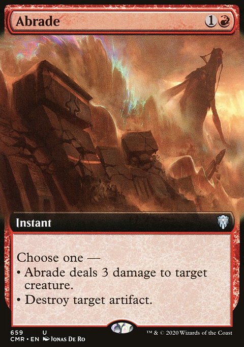 Abrade (Extended Art) [Commander Legends]