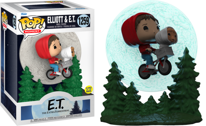 Elliott & E.T. Flying Over Moon (Glow in the Dark) #1259 E.T. The Extra-Terrestrial Pop! Vinyl