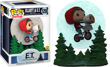 Elliott & E.T. Flying Over Moon (Glow in the Dark) #1259 E.T. The Extra-Terrestrial Pop! Vinyl