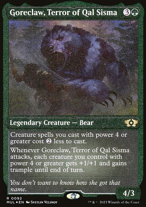 Goreclaw, Terror of Qal Sisma (Foil Etched) [Multiverse Legends]