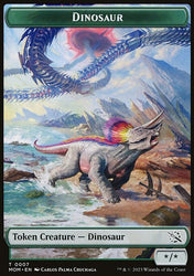 Soldier // Dinosaur Double-Sided Token [March of the Machine Tokens]