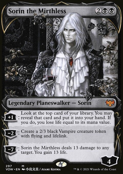 Sorin the Mirthless (Showcase Fang Frame) [Innistrad: Crimson Vow]