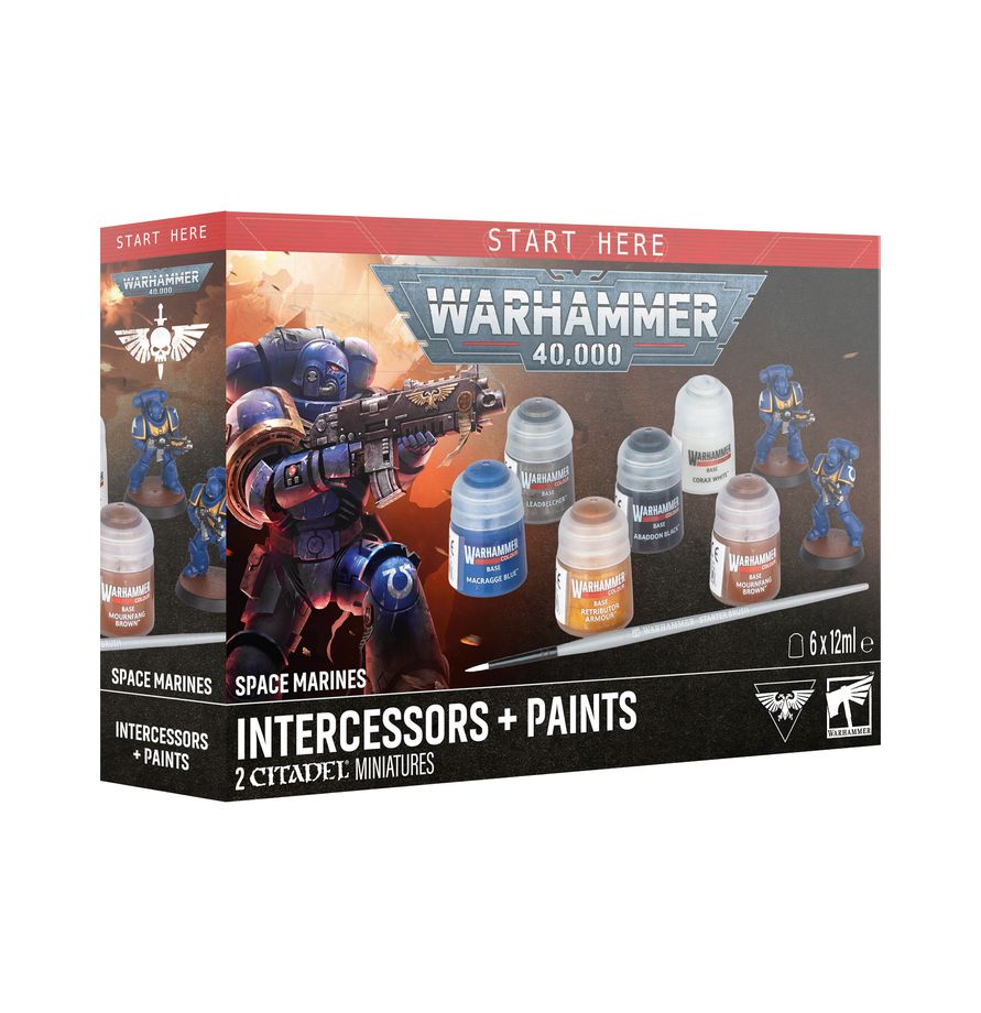 Warhammer 40,000: Space Marines: Intercessors + Paints