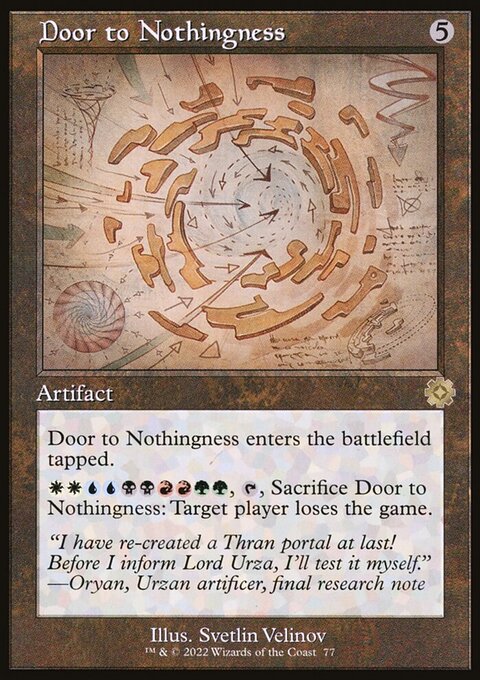 Door to Nothingness (Retro Schematic) (Serialized) [The Brothers' War Retro Artifacts]