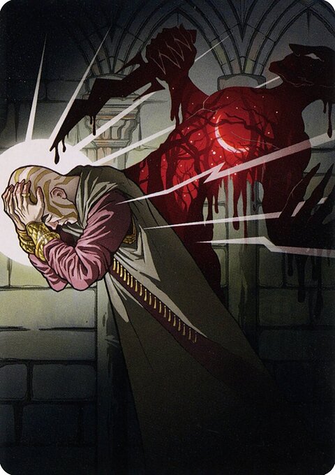 Agonizing Remorse Art Card (Gold-Stamped Signature) [Strixhaven: School of Mages Art Series]