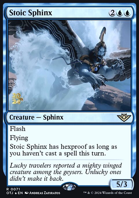Stoic Sphinx [Outlaws of Thunder Junction Prerelease Promos]