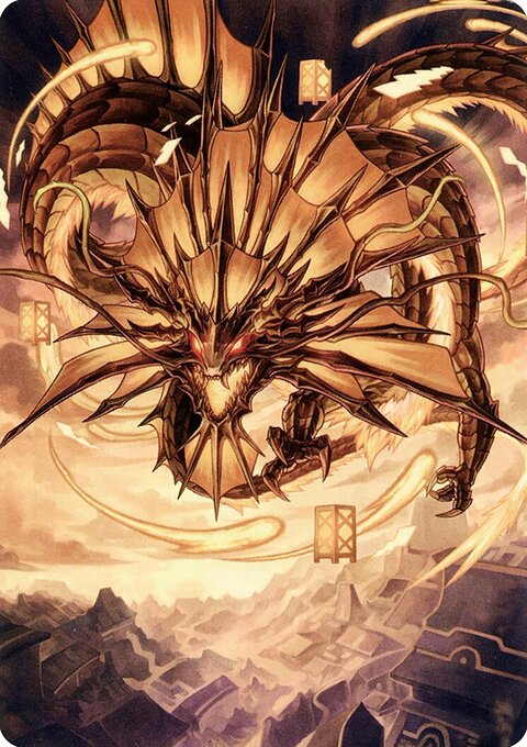 Ao, the Dawn Sky 2 Art Card (Gold-Stamped Signature) [Kamigawa: Neon Dynasty Art Series]