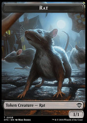 Rat // Blood Double-Sided Token [Outlaws of Thunder Junction Commander Tokens]