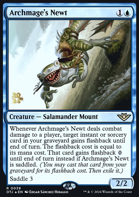 Archmage's Newt [Outlaws of Thunder Junction Prerelease Promos]