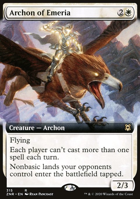 Archon of Emeria (Extended Art) [Zendikar Rising]