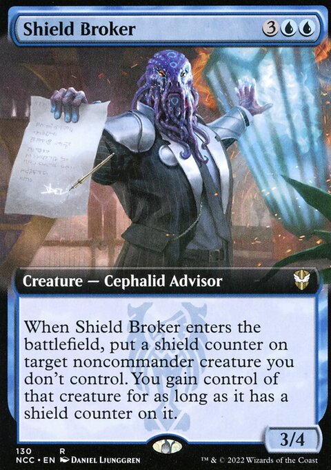 Shield Broker (Extended Art) [Streets of New Capenna Commander]