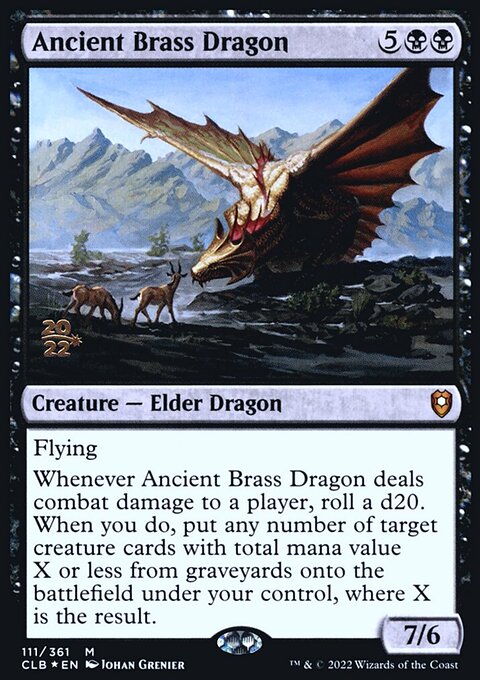 Ancient Brass Dragon [Commander Legends: Battle for Baldur's Gate Prerelease Promos]