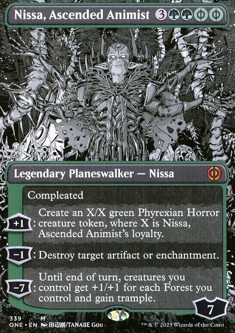 Nissa, Ascended Animist (Borderless Manga) [Phyrexia: All Will Be One]