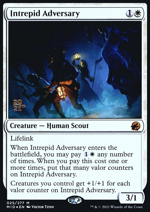 Intrepid Adversary [Innistrad: Midnight Hunt Prerelease Promos]