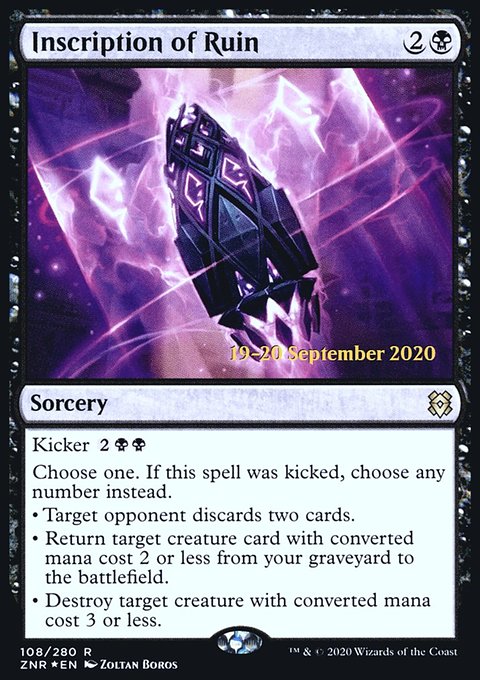 Inscription of Ruin [Zendikar Rising Prerelease Promos]