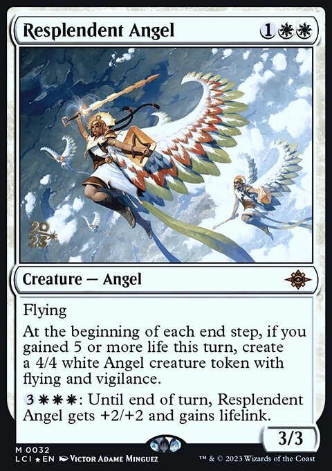 Resplendent Angel (LCI) [The Lost Caverns of Ixalan Prerelease Cards]