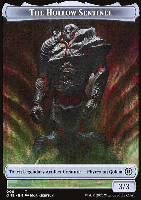 Phyrexian Goblin // The Hollow Sentinel Double-Sided Token [Phyrexia: All Will Be One Tokens]