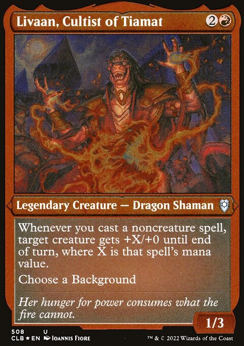 Livaan, Cultist of Tiamat (Foil Etched) [Commander Legends: Battle for Baldur's Gate]