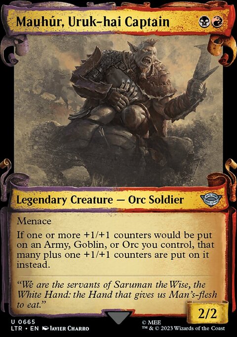 Mauhur, Uruk-hai Captain [The Lord of the Rings: Tales of Middle-Earth Showcase Scrolls]