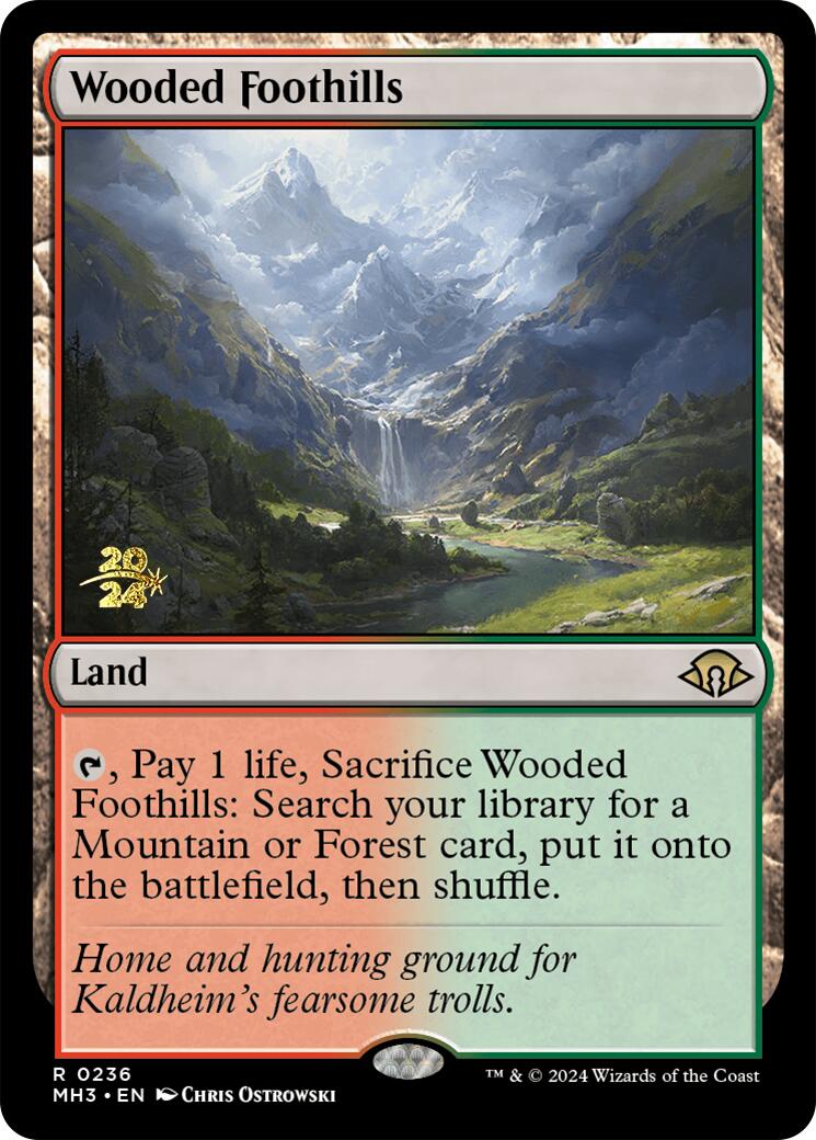 Wooded Foothills [Modern Horizons 3 Prerelese Promos]