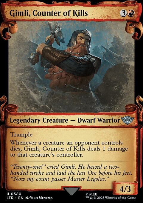 Gimli, Counter of Kills [The Lord of the Rings: Tales of Middle-Earth Showcase Scrolls]