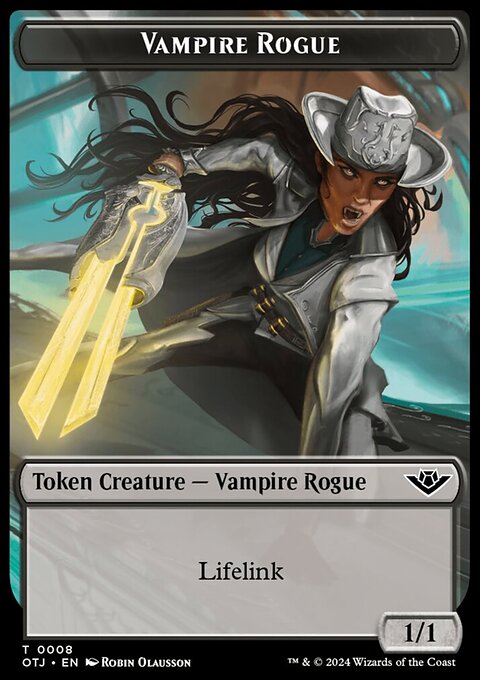 Vampire Rogue Token [Outlaws of Thunder Junction Tokens]