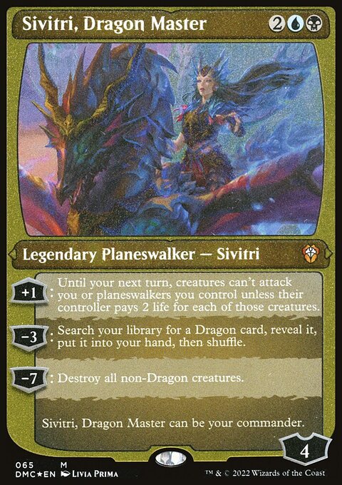 Sivitri, Dragon Master (Foil Etched) [Dominaria United Commander]