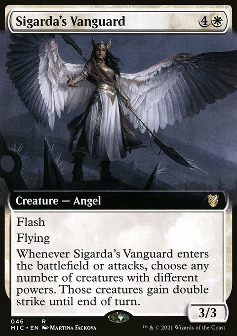 Sigarda's Vanguard (Extended Art) [Innistrad: Midnight Hunt Commander]