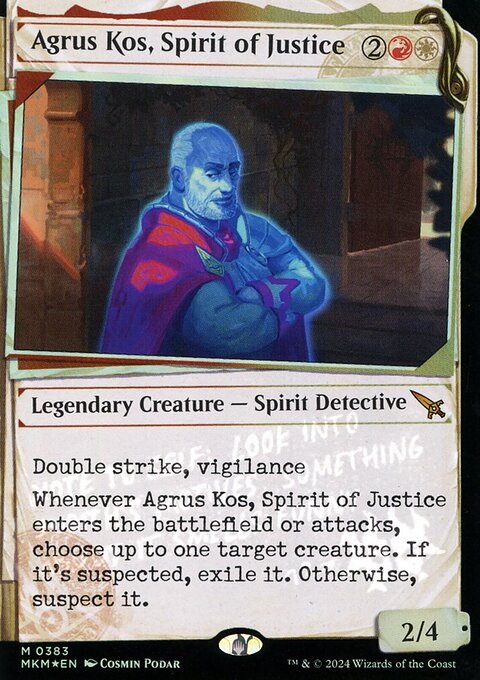 Agrus Kos, Spirit of Justice (Showcase) (Invisible Ink) [Murders at Karlov Manor]